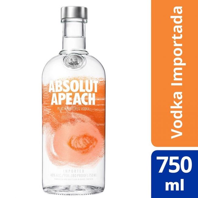 Absolut Vodka Apeach Sueca 750ml