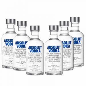 Kit 6  Vodka Absolut Original Sueca 200ml
