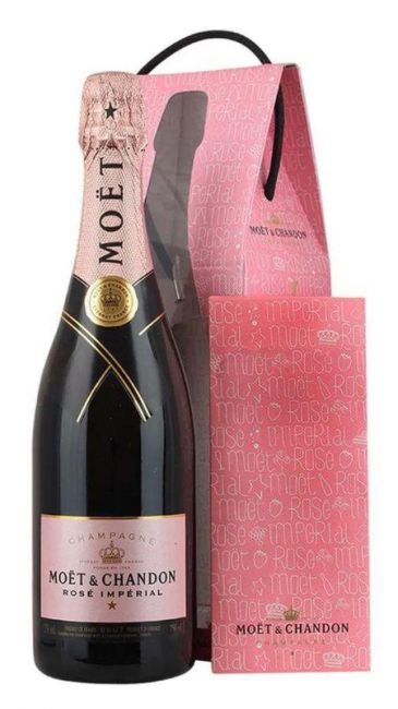 CHAMPAGNE MOET & CHANDON ROSE LOVE BAG 750ML (Love Case)