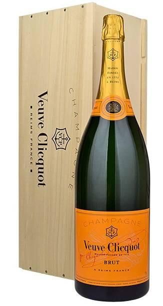 Champagne Veuve Clicquot Brut Jeroboam 3L - Caixa de Madeira