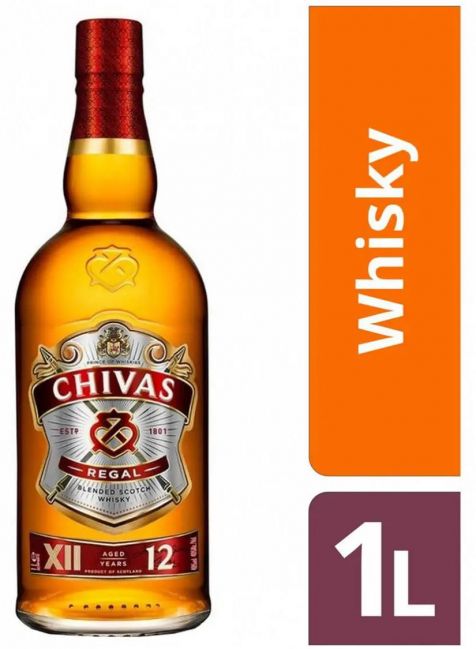 Whisky Chivas Regal 12 anos Escocês 1L