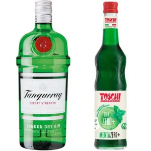Gin Tanqueray London Dry 750ml + Xarope Italiano Menta Zero Toschi 560ml