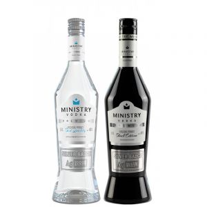 KIT 1 Vodka Ministry Silver 700ml + 1 Vodka Ministry Black Edition 700ml
