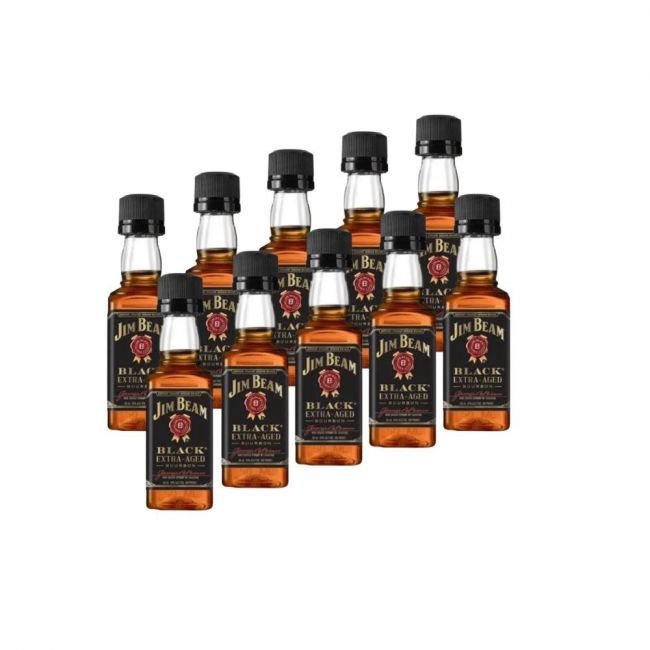 kit 10 Miniatura Jim Beam Black Extra Aged 50ml