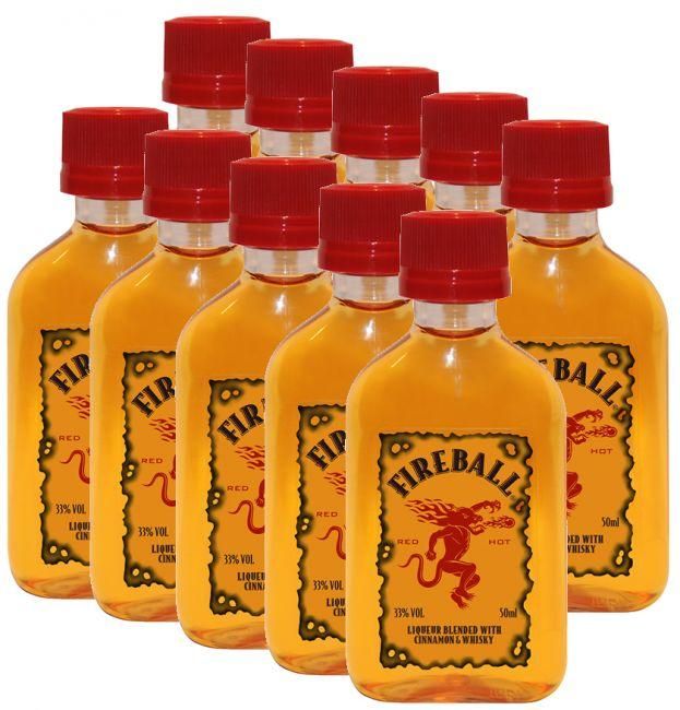 Kit 10 Miniaturas Fireball 50ml