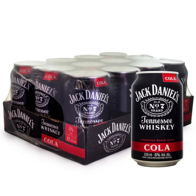 Kit 12 Jack Daniel's & Cola Lata 330ml