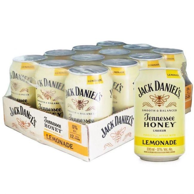 Kit 12  Jack Daniel's Honey & Lemonade Lata 330ml