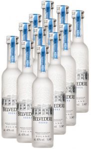 Kit 12 Vodkas Belvedere de 50ml