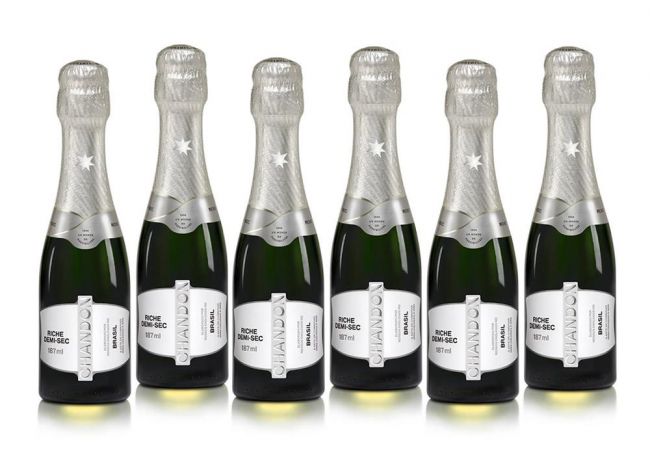 Kit 6 Espumantes Baby Chandon Riche Demi-Sec 187ml