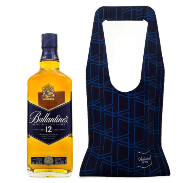 KIT Ballantine Whisky 12 anos Escocês 1L + Embalagem Presenteável