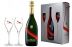 Kit Champagne Mumm Gh Cordon Rouge Brut 750ml + 2 Taças De Cristal