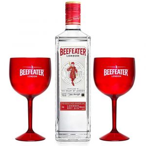 Kit Gin Beefeater London Dry 750ml + 2 Taças