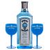 Kit Gin Bombay Sapphire 750ml + 2 Taças de Acrílico Personalizadas