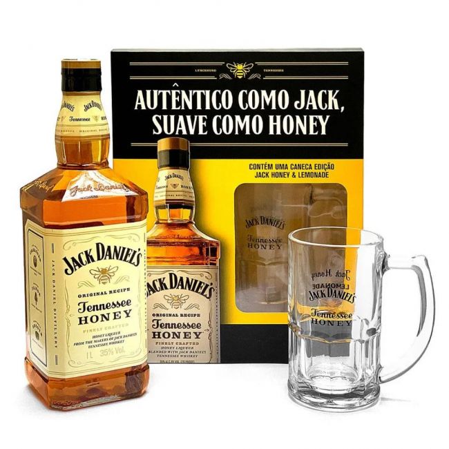 Kit Jack Daniels Honey e Lemonade com Caneca 1000ml