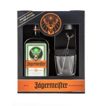 Kit Jägermeister + Copo e Agitador 