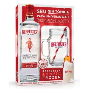 Kit Gin Summer Beefeater 750ml + Caneca de Vidro com canudo