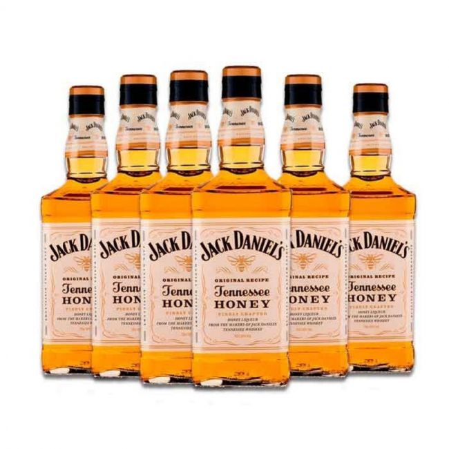 Kit Whisky Jack Daniels Honey 1Litro - 6 Garrafas