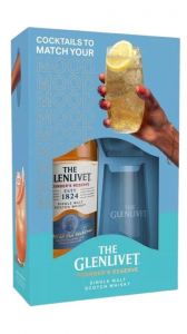 Kit Whisky Single Malt Glenlivet Founder's Reserve 750ml + 2 Copos Exclusivos