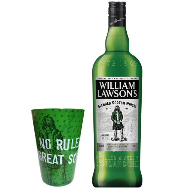 Kit Whisky William Lawsons 1L + Copo Personalizado
