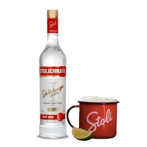 Vodka Stolichnaya 750 ml + Caneca Exclusiva