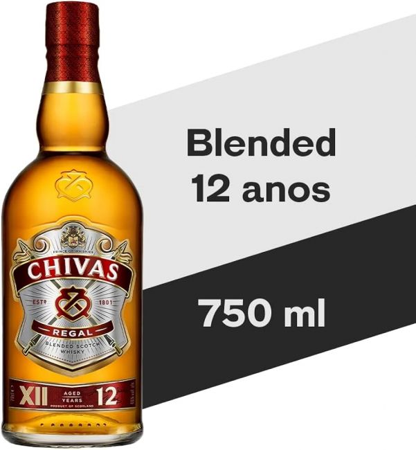 Whisky Escoces Chivas Regal 12 anos  750ML