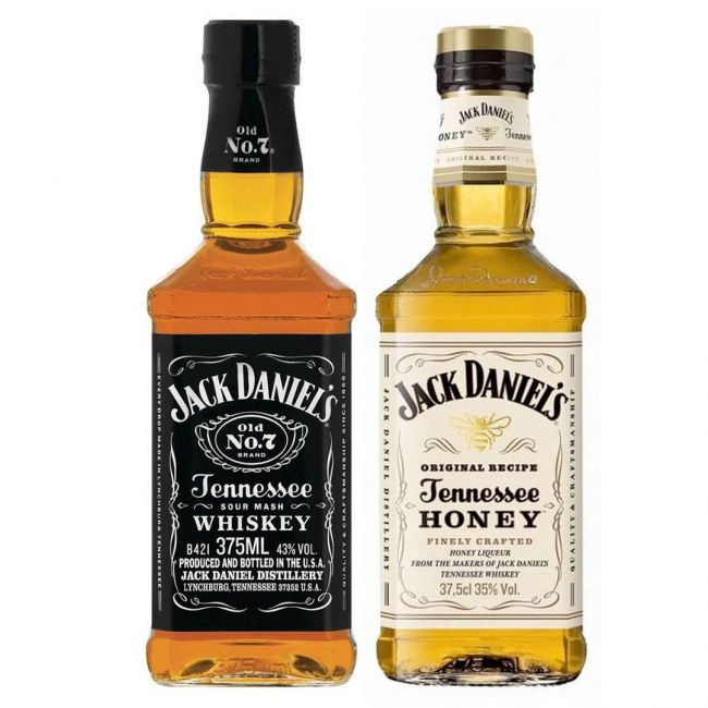 Whisky Jack Daniels N°7 375ml + Jack Daniels Honey 375ml